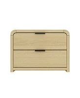 Manhattan Comfort 28" Medium Density Fiberboard Grace Modern 2-Drawer Nightstand