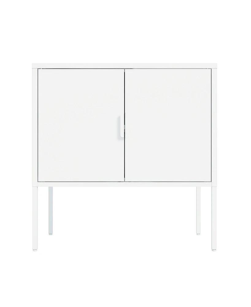 Manhattan Comfort 23.6" Steel Ava Modern 2-Shelf Accent Cabinet