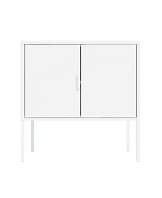Manhattan Comfort 23.6" Steel Ava Modern 2-Shelf Accent Cabinet