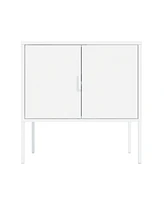 Manhattan Comfort 23.6" Steel Ava Modern 2-Shelf Accent Cabinet