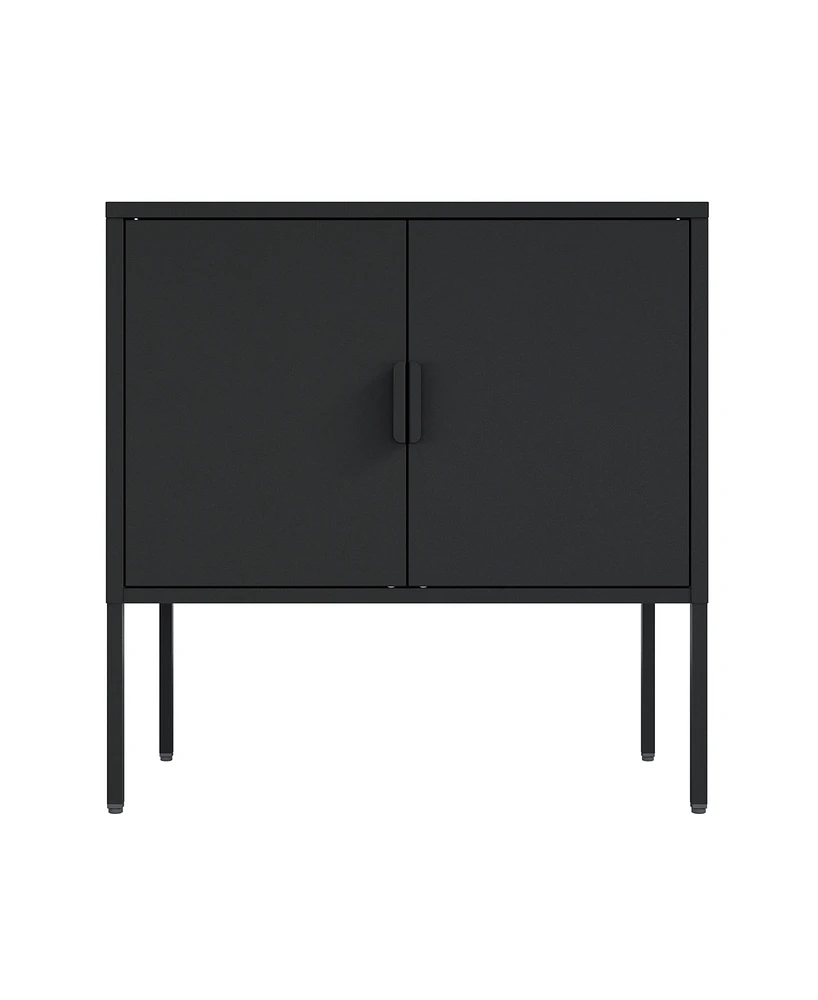 Manhattan Comfort 23.6" Steel Ava Modern 2-Shelf Accent Cabinet