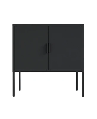Manhattan Comfort 23.6" Steel Ava Modern 2-Shelf Accent Cabinet