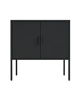Manhattan Comfort 23.6" Steel Ava Modern 2-Shelf Accent Cabinet