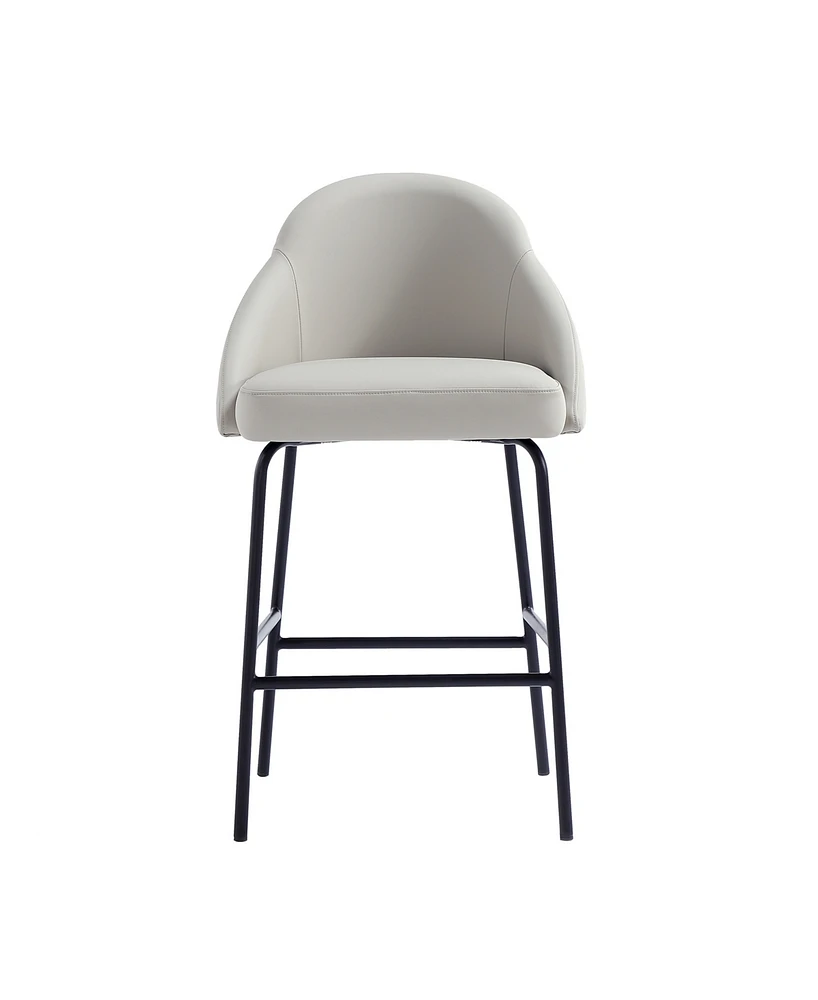 Manhattan Comfort 38" Faux Leather Gracie Counter Stool