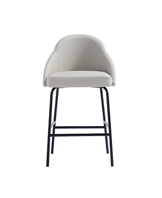 Manhattan Comfort 38" Faux Leather Gracie Counter Stool