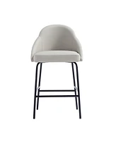 Manhattan Comfort 38" Faux Leather Gracie Counter Stool