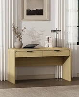 Manhattan Comfort 54" Medium Density Fiberboard Grace Modern 2-Drawer Home Office Desk