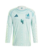 Adidas Men's Edson Alvarez Green Mexico National Team 2024 Away Replica Player Long Sleeve Jersey