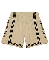 Mitchell & Ness Men's Khaki Los Angeles Lakers 1996-97 Hardwood Classics Swingman Shorts