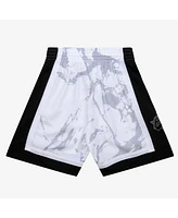Mitchell & Ness Men's White New York Knicks 2009/10 Hardwood Classics Marble Swingman Shorts