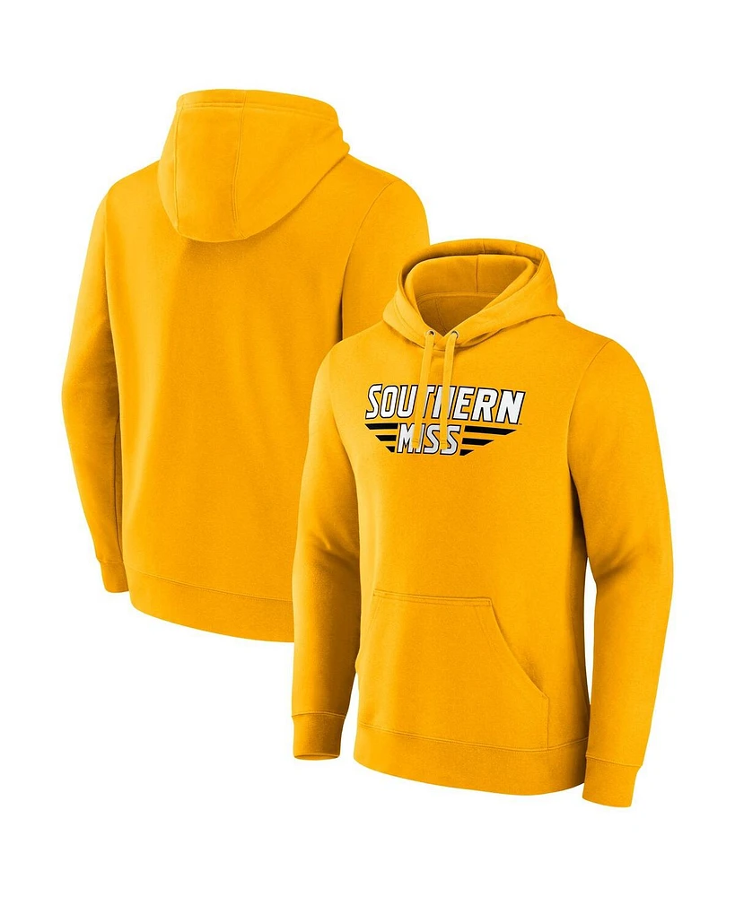 Fanatics Men's Gold Southern Miss Golden Eagles Primary Logo Pullover Hoodie