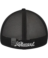 New Era Men's Black/White Miami Marlins 2023 On-Field Batting Practice 39THIRTY Flex Hat