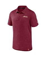 Fanatics Men's Garnet Arizona Coyotes Authentic Pro Jacquard Polo Shirt