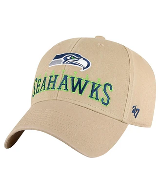 '47 Brand Men's Khaki Seattle Seahawks Powell Mvp Adjustable Hat