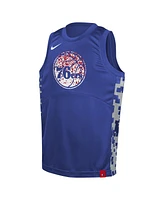 Nike Big Boys and Girls Royal Philadelphia 76ers Courtside Starting Five Team Jersey
