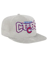 New Era Men's Gray Chicago Cubs Corduroy Golfer Snapback Hat