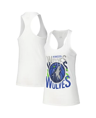 Stadium Essentials Women's White Minnesota Timberwolves Dedication Tank Top