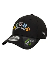 New Era Men's Black Tottenham Hotspur Rainbow Wordmark Adjustable 9FORTY Hat