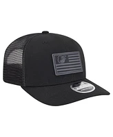 New Era Men's Black Baltimore Orioles Tonal Flag 9SEVENTY Stretch-Snap Hat