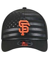 New Era Men's Black San Francisco Giants American Flag 9FORTY M-Crown A-Frame Adjustable Hat