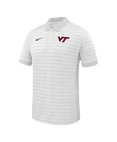 Nike Men's White Virginia Tech Hokies 2025 Early Season Coaches Sideline Victory Stripe Performance Polo Shirt