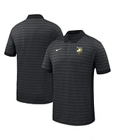 Nike Men's Black Army Black Knights 2025 Early Season Coaches Sideline Victory Stripe Performance Polo Shirt