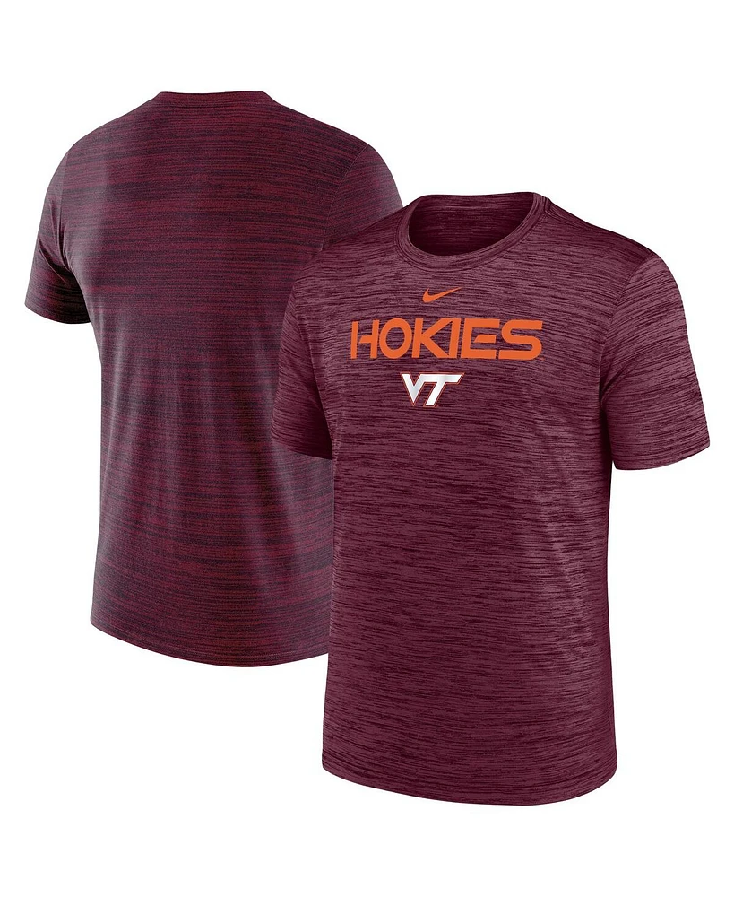 Nike Men's Maroon Virginia Tech Hokies Velocity Performance T-Shirt