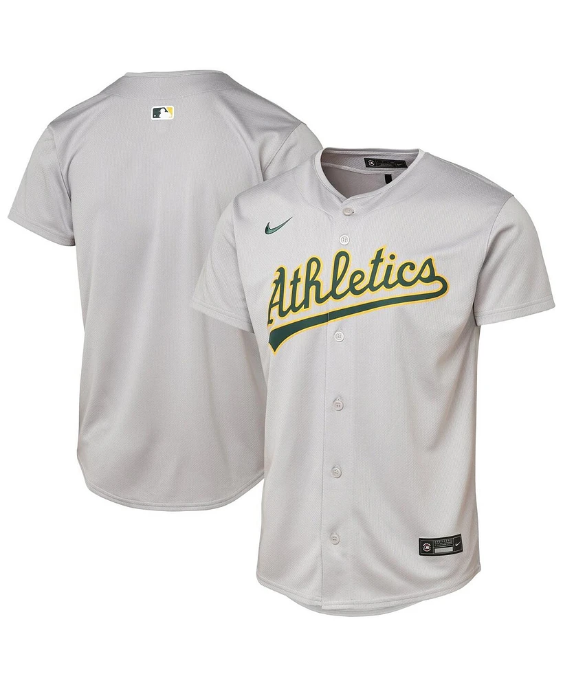 Nike Big Boys and Girls Gray Athletics Road Limited Jersey
