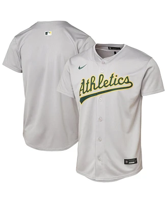 Nike Big Boys and Girls Gray Athletics Road Limited Jersey