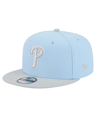 New Era Men's Light Blue/Gray Philadelphia Phillies 2-Tone Color Pack 9FIFTY Snapback Hat