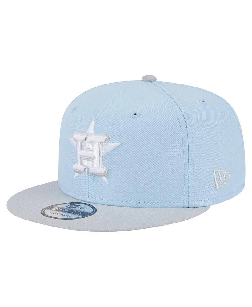 New Era Men's Light Blue/Gray Houston Astros 2-Tone Color Pack 9FIFTY Snapback Hat