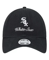 New Era Women's Black Chicago White Sox Preppy Team 9TWENTY Adjustable Hat