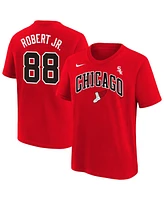 Nike Big Boys and Girls Luis Robert Jr. Red Chicago White Sox Fuse City Connect Name Number T-Shirt