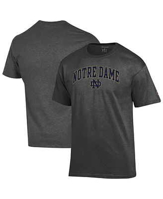 Champion Men's Heather Charcoal Notre Dame Fighting Irish Arched Logo T-Shirt