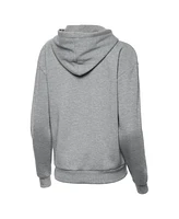 Antigua Women's Heather Gray Detroit Lions Victory Pullover Hoodie Sweatshirt