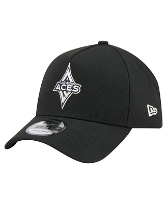 New Era Men's Black Las Vegas Aces Core Logo A-Frame 9FORTY Adjustable Hat