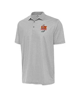 Antigua Men's White/Gray Philadelphia Eagles Super Bowl Lix Champions Rings Polo Shirt