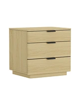 Manhattan Comfort 26" Medium Density Fiberboard Payton Modern 3-Drawer Nightstand