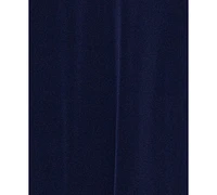 Betsy & Adam Plus V-Neck Beaded Long A-Line Dress