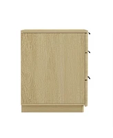 Manhattan Comfort 26" Medium Density Fiberboard Payton Modern 3-Drawer Nightstand