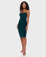 B Darlin Juniors' Sleeveless Square Neck Midi Dress