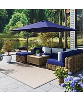 Mondawe 10ft Suqare 360 Degree Rotation Cantilever Umbrella