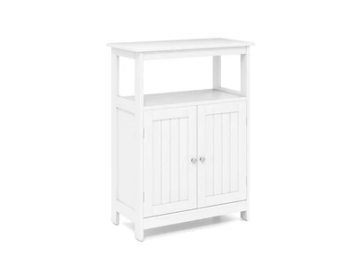 Slickblue Bathroom Floor Cabinet Freestanding Storage Organizer with Open Compartment