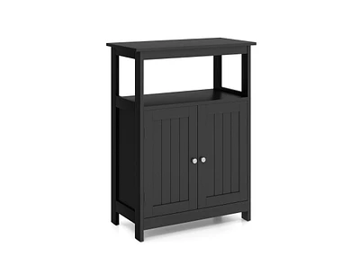 Slickblue Bathroom Floor Cabinet Freestanding Storage Organizer with Open Compartment