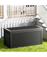 260 Gal 0utdoor Storage Resin Deck Box Large Patio Container