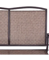 Gymax Patio Loveseat Glider Rocking Bench Double Chair With Arm Backyard Outdoor
