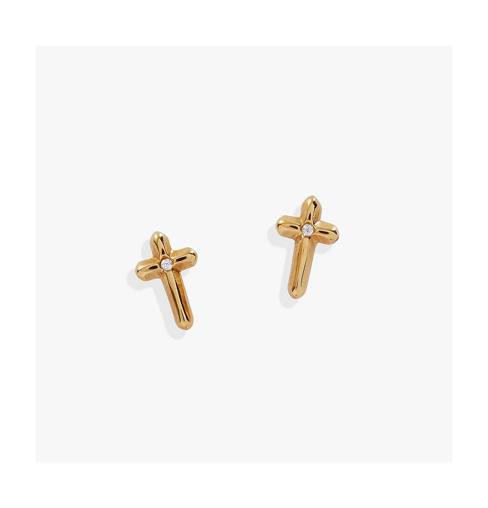 Alex and Ani Cross Mini Studs