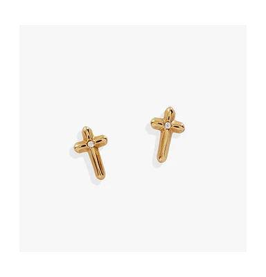 Alex and Ani Cross Mini Studs