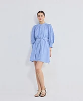 Reistor Women's Oversized Tunic Dress with Optional Belt