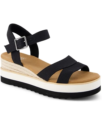 Toms Women's Louisa Open Toe Wedge Sandals